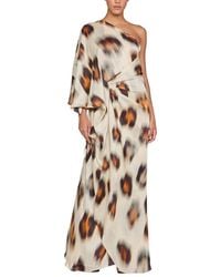 Halston - Carmen Chiffon Silk Gown - Lyst