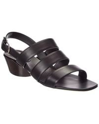 Ferragamo - Trezze Leather Sandal - Lyst