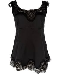 Dolce & Gabbana - Lace-Trimmed Sleeveless Top, Size It (Authentic Pre-Loved) - Lyst