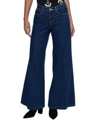 L'Agence - Savina Low-Rise Wide Leg Sneaker Jean - Lyst