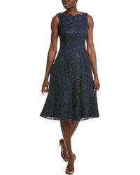 Eliza J - Lace Midi Dress With Pockets - Lyst