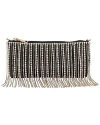 Badgley Mischka - Piper Leather Clutch - Lyst