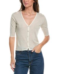 Vince - Micro Stripe Cardigan - Lyst