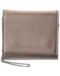Brunello Cucinelli - Leather Wallet On Chain - Lyst