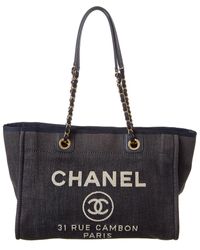 chanel canvas tote