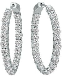 Lab Grown Diamonds - 14k 10.00 Ct. Tw. Lab Grown Diamond Hoops - Lyst