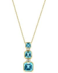Effy Fine Jewelry - 14K 7.32 Ct. Tw. Diamond & Topaz Necklace - Lyst