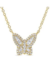 Sabrina Designs - 14K 0.20 Ct. Tw. Diamond Butterfly Necklace - Lyst