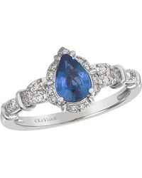 Le Vian - Le Vian Platinum 0.76 Ct. Tw. Diamond & Sapphire Ring - Lyst