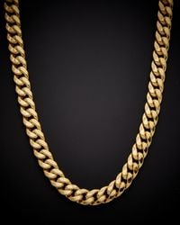 Italian Gold - 14k Cuban Link 30in Necklace - Lyst