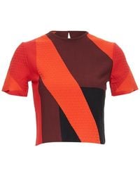 McQueen - Colorblock Crop Knit Top, Size Int (Authentic Pre-Loved) - Lyst