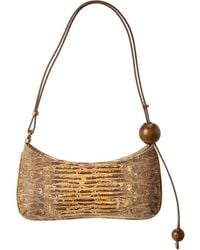 Jacquemus - Le Bisou Perle Snake-Embossed Leather Hobo Bag - Lyst
