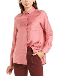 Max Mara Weekend Zigrino Silk Shirt - Pink