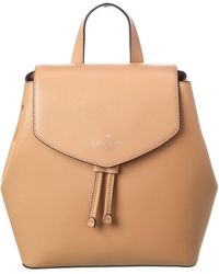 Kate Spade - Lizzie Saffiano Leather Medium Flap Backpack - Lyst
