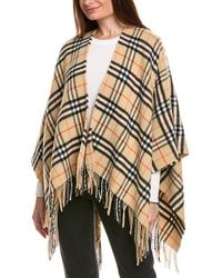 Burberry - Check Wool & Cashmere-Blend Cape - Lyst