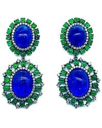 Arthur Marder Fine Jewelry - 14k & Silver 8.03 Ct. Tw. Diamond & Gemstone Earrings - Lyst