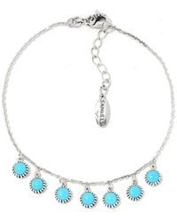 Samuel B. - Silver 1.20 Ct. Tw. Sleeping Beauty Turquoise Charm Bracelet - Lyst