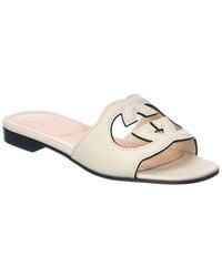 Gucci - Cut Leather Sandals - Lyst