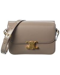 Celine - Classique Triomphe Leather Shoulder Bag - Lyst
