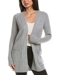 Forte - Easy Cable Detail Cashmere Cardigan - Lyst
