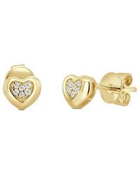 Sabrina Designs - 14K 0.04 Ct. Tw. Diamond Heart Stud Earrings - Lyst