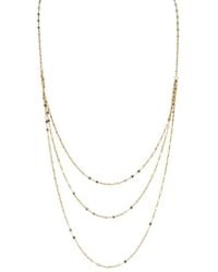 Italian Gold - 14K Triple Layer Mirror Chain Necklace - Lyst