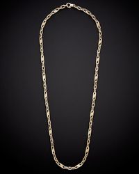 Italian Gold - 14k Fancy Mariner Link Necklace - Lyst
