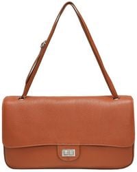 Tiffany & Fred Paris - 33Cm Leather Flap Tote - Lyst