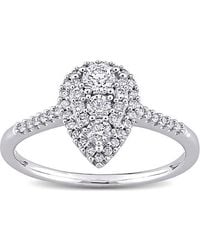 Rina Limor - 10k 0.50 Ct. Tw. Diamond Halo Ring - Lyst