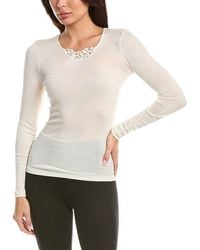 Hanro - Embroidered Wool & Silk-Blend Top - Lyst