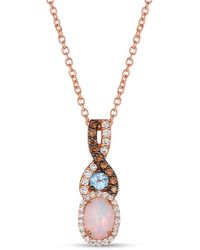 Le Vian - 14K Rose 0.80 Ct. Tw. Diamond & Opal Pendant - Lyst
