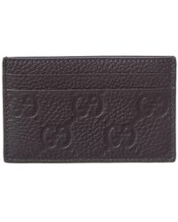Gucci - Imprint Leather Card Case - Lyst