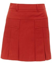 Prada - 2019 Wool Pleated Mini Skirt, Size It (Authentic Pre-Loved) - Lyst