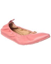 Gianvito Rossi - Alina Leather Flat - Lyst