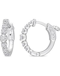 Diamond Select Cuts - 14k 0.22 Ct. Tw. Diamond Clip-on Hoops - Lyst