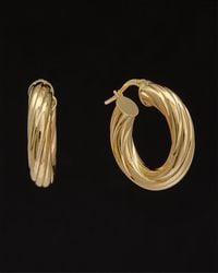 Italian Gold - 14k Twisted Hoops - Lyst