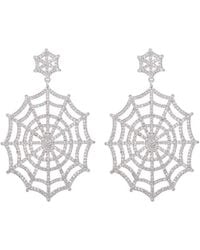 Eye Candy LA - Jocelyn Web Cz Crystal Drop Earring - Lyst