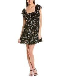 Nicole Miller - Tossed Tulip Ruffle Silk-Blend Mini Dress - Lyst