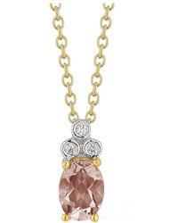Reiss - 14k 1.22 Ct. Tw. Diamond & Smokey Topaz Necklace - Lyst