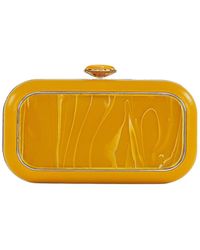 Badgley Mischka - Jordan Leather Clutch - Lyst