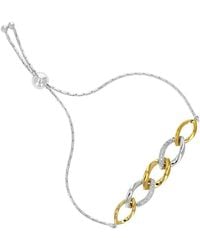 Amairah - Vermeil 0.10 Ct. Tw. Diamond Bolo Bracelet - Lyst