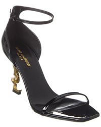 Saint Laurent Opyum Patent Sandals - Black