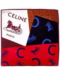 Celine - Square Silk Scarf - Lyst