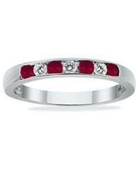 Gem Spark - 14K 0.66 Ct. Tw. Diamond & Ruby Ring - Lyst