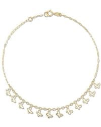 Ember Fine Jewelry - 14k Butterfly Anklet - Lyst