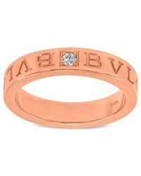 BVLGARI - 18K Rose 0.01 Ct. Tw. Diamond Ring - Lyst