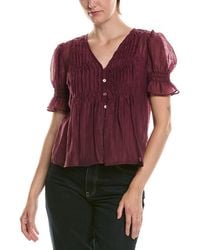 Vince Camuto - Pintuck Puff Sleeve Top - Lyst