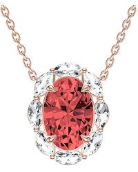 Lab Grown Diamonds - 14K 1.00 Ct. Tw. Lab-Grown Diamond Halo Pendant - Lyst