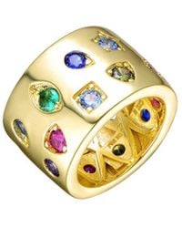 Rachel Glauber - 14k Plated Cz Ring - Lyst
