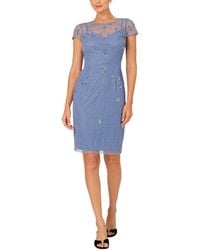 Adrianna Papell - Short Sleeve Mini Dress - Lyst